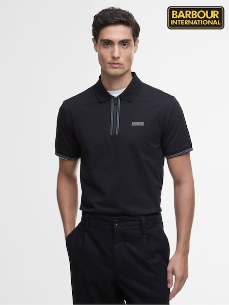 Barbour® International Ollie Twin Tipped Placket 100% Cotton Polo Shirt (AD3618) | £65