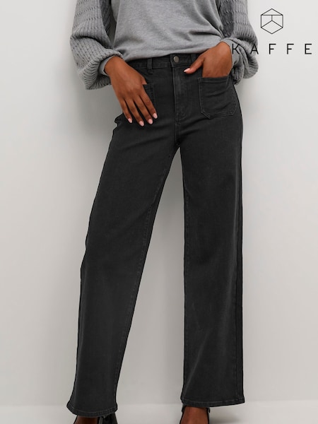 Kaffe KAkarla Wide Leg Pocket Black Jeans (AD3774) | £80