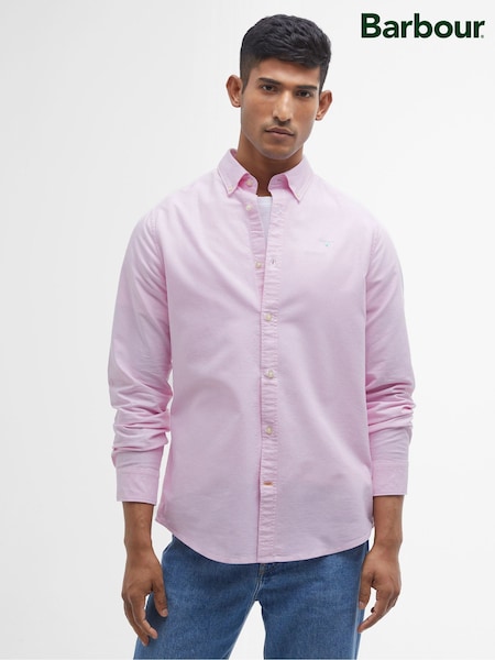 Barbour® Pink Oxtown Classic Oxford Long Sleeve 100% Cotton Shirt (AD4096) | £70