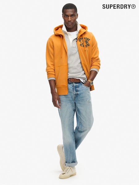Superdry Gold 100% Cotton Vintage Athletic Zip Hoodie (AD4126) | £75