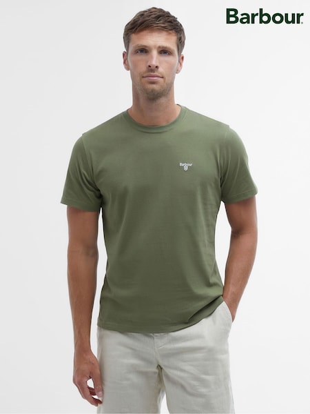Barbour® Olive Green Mens 100% Cotton Sports T-Shirt (AD4162) | £30