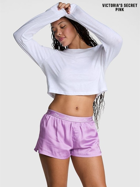 Victoria's Secret PINK Grape Taffy Purple Short TENCEL™ Pyjama Bottoms (AD4262) | £25