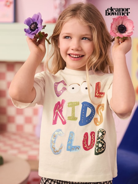 Eleanor Bowmer Kids Pink Cool Club 100% Cotton T-Shirt (AD4319) | £12 - £16