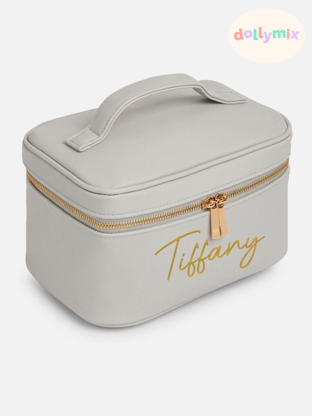 Dollymix Grey Personalised Vanity Case (AD4488) | £28