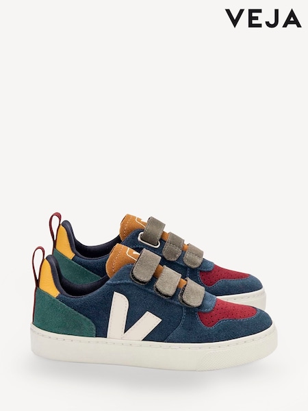Veja Small Blue Denim V-10 Trainers (AD4492) | £90
