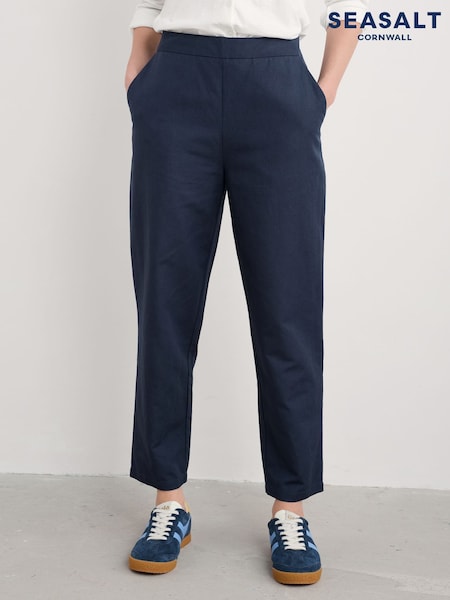 Seasalt Cornwall Blue Petite Westlin Trousers (AD4850) | £73