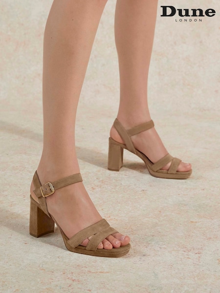 Dune London Brown Manifesting Mini Platform Sandals (AD4960) | £99