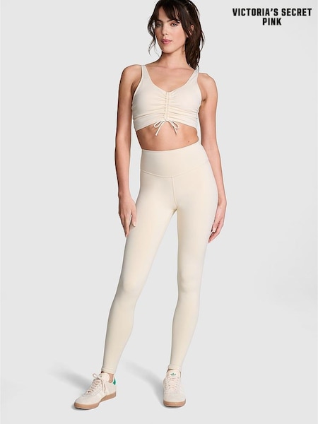 Victoria's Secret PINK White Shell Relay Cinch Leggings (AD5225) | £39