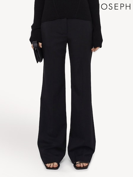 Joseph Black Morissey Comfort Wide Leg Trousers (AD5313) | £445