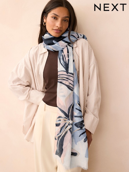 Pastel Floral Lightweight Scarf (AD5334) | £15
