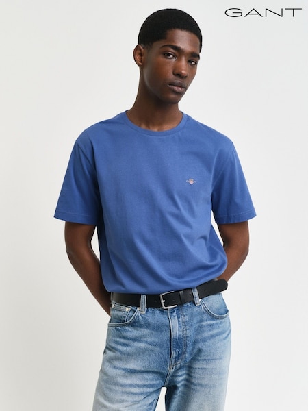 GANT Light Blue 100% Cotton Shield Logo T-Shirt (AD5449) | £40