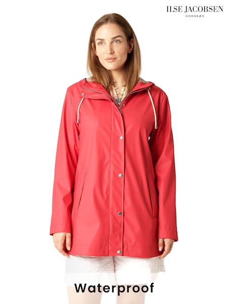 Ilse Jacobsen Straight Fit Lightweight Waterproof Rain Jacket (AD5903) | £110
