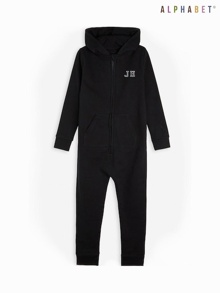 Alphabet Kids Personalised Black All-In-One (AD5924) | £34