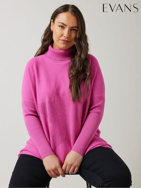 Evans Oversized Starstitch Jumper (AD5960) | £42