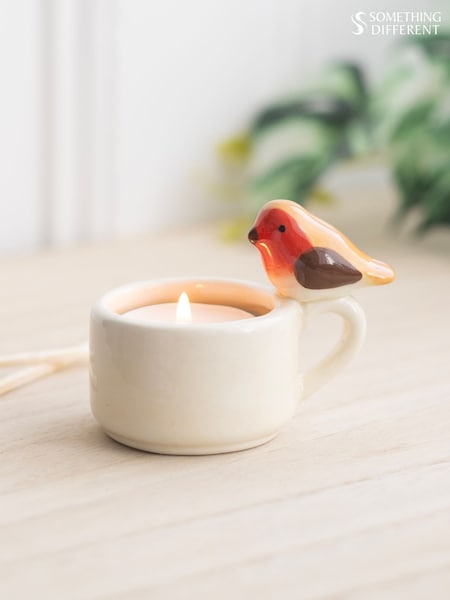 Something Different Robin Ceramic Tealight Holder