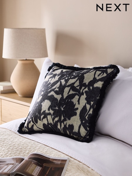 Navy Inky Floral Cushion (AD6814) | £14