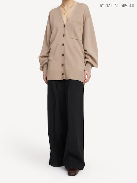 By Malene Birger Brown Manala Drop Shoulder Cardigan (AD6871) | £275