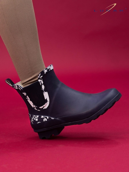 Lunar Lazy Dogz Prairie Blue Ankle Wellies (AD7140) | £35