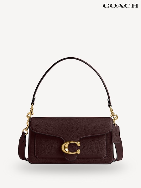 COACH Red Polished Pebble Leather Tabby 26 Refresh Shoulder Bag (AD7196) | £450
