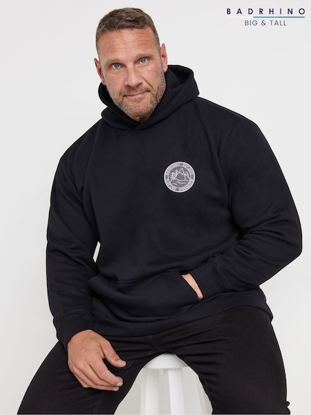 BadRhino Big & Tall Black Badge Hoodie (AD7387) | £36