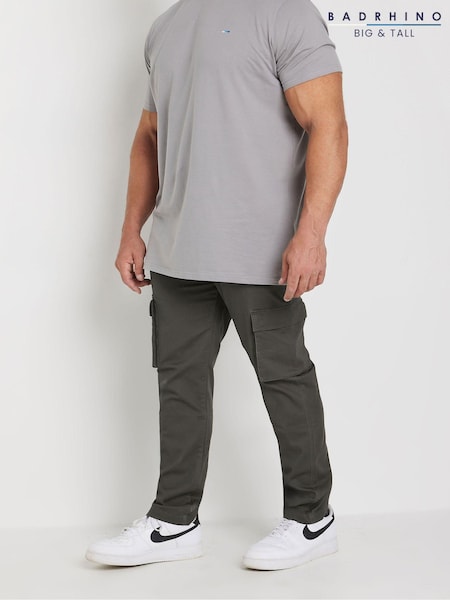 BadRhino Big & Tall Grey Cargo Trousers (AD7398) | £39