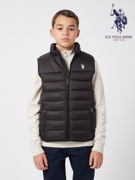 U.S. Polo Assn. Boys Panelled Quilted Gilet (AD8777) | £50 - £60