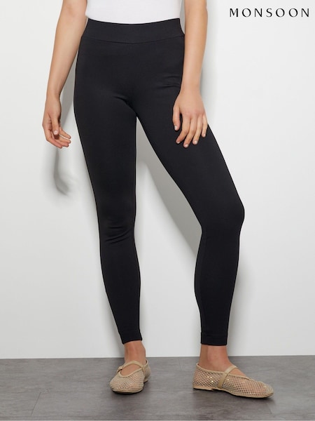 Monsoon Black Pree High Rise Ponte Leggings (AD8946) | £49