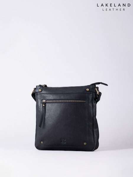 Lakeland Leather Black Harstone Cross Body Bag (AD9344) | £60