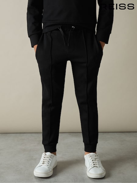 Reiss Black Croxley 3-9 yrs Relaxed Drawstring Joggers (AD9432) | £32