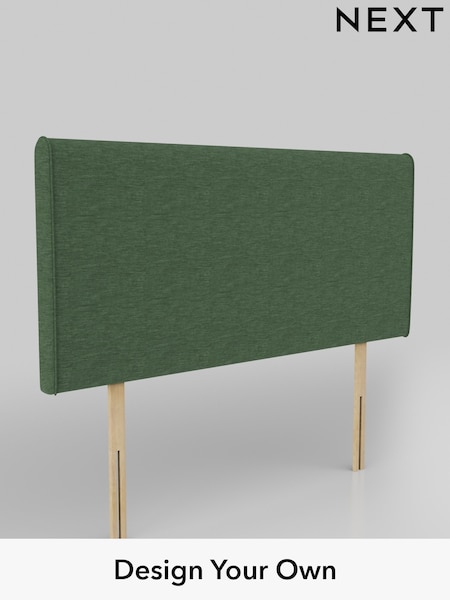 Fine Chenille Easy Clean/Mid Khaki Green Contemporary Headboard (AD9504) | £195