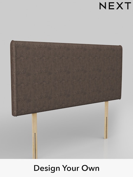 Monza Faux Leather Easy Clean/Peppercorn Brown Contemporary Headboard (AD9540) | £195