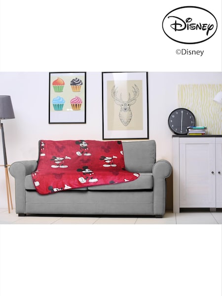 Disney Red Mickey Mouse Fluffy Blanket (AD9599) | £22