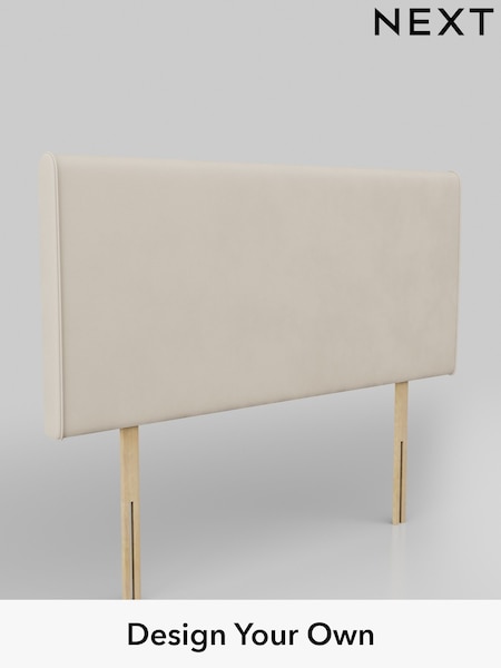 Plush Velvet Easy Clean/Oyster Contemporary Headboard (AD9611) | £195