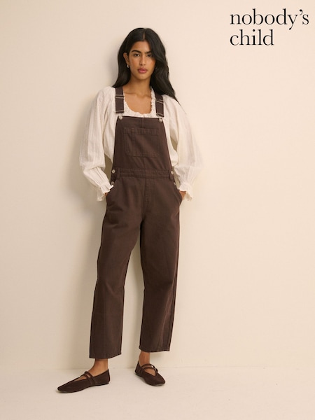Brown - Nobodys Child Denim Dungarees