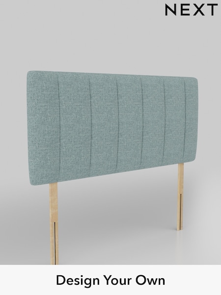 Chunky Chenille/Light Teal Green Panel Headboard (AD9848) | £220