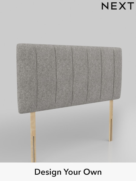 Cotswold Chenille/Silver Grey Panel Headboard (AD9866) | £195