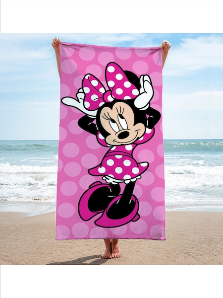 Disney Pink Minnie Mouse Cheery Beach Towel (AD9898) | £16