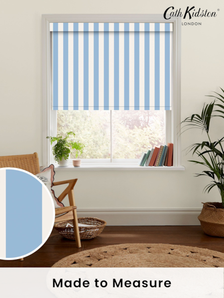 Cath Kidston Blue Canopy Stripe Made to Measure Roller Blind (AD9963) | £58
