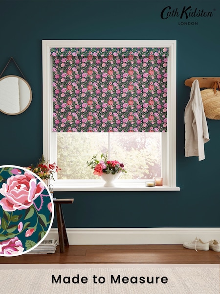 Cath Kidston Teal Blue Dolly Rose Made to Measure Roller Blind (AD9964) | £58