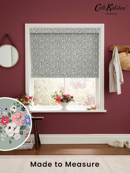 Cath Kidston Sage Green Clifton Floral Made to Measure Roller Blind (AD9977) | £58