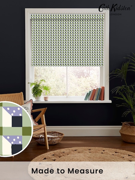 Cath Kidston Green Cath Check Made to Measure Roller Blind (AD9981) | £58