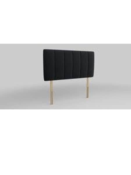 Plush Velvet Easy Clean/Charcoal Grey Panel Headboard (AD9996) | £195
