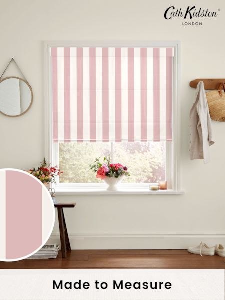 Cath Kidston Pink Canopy Stripe Made to Measure 100% Cotton Roman Blind (AE0222) | £79