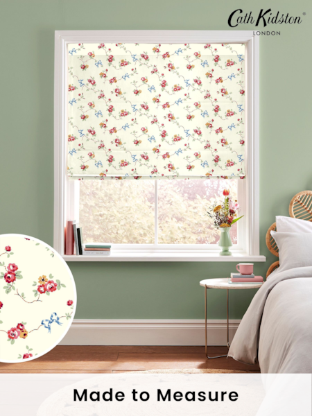 Cath Kidston Cream Rose and Bows Made to Measure 100% Cotton Roman Blind (AE0224) | £79