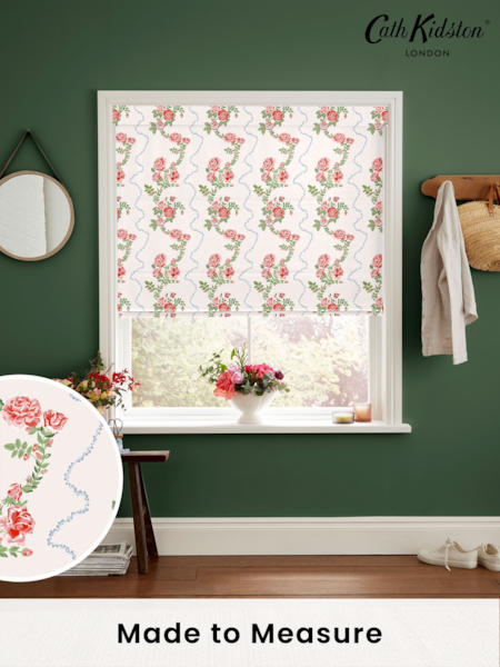 Cath Kidston Rose Pink Flutter Made to Measure 100% Cotton Roman Blind (AE0229) | £79