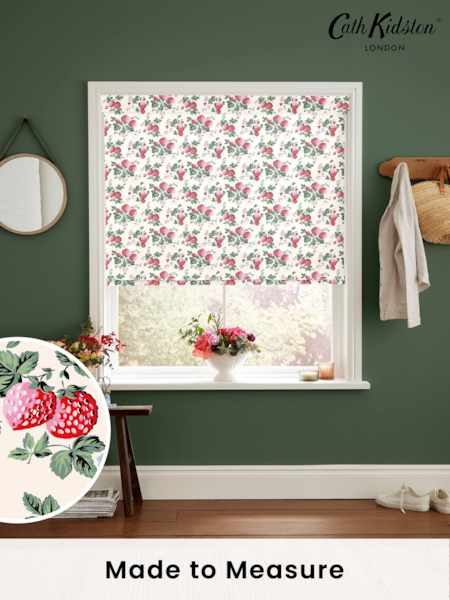 Cath Kidston Pink Strawberries Print Made to Measure 100% Cotton Roman Blind (AE0230) | £79