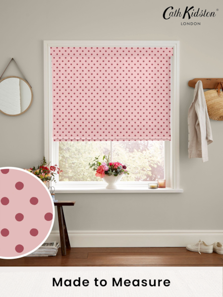 Cath Kidston Pink Button Spot Made to Measure 100% Cotton Roman Blind (AE0233) | £79