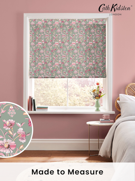 Cath Kidston Sage Green Friendship Gardens Made to Measure 100% Cotton Roman Blind (AE0235) | £79