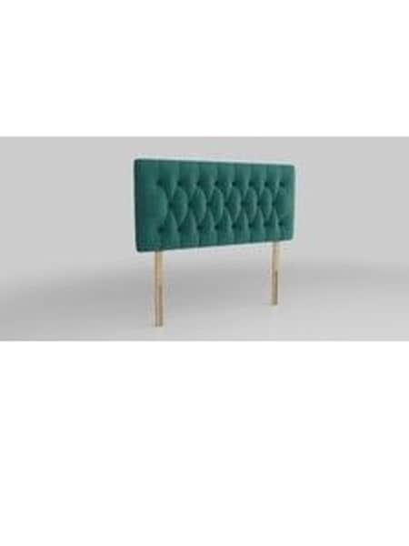 Fine Chenille Easy Clean/Dark Juniper Green Parisian Headboard (AE0296) | £245