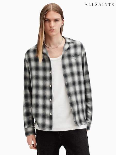 AllSaints White Underground Long Sleeve Shirt (AE0431) | £129